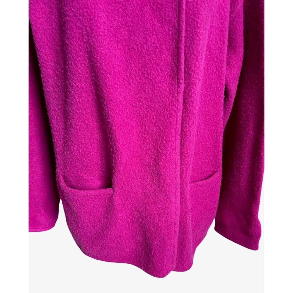 Eileen Fisher Size Small Lambswool Cotton Blend Purple‎ Cardigan Sweater Jacket - Picture 4 of 7